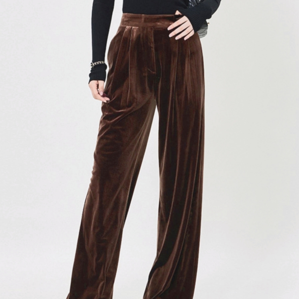 Brown Velvet Work Pants